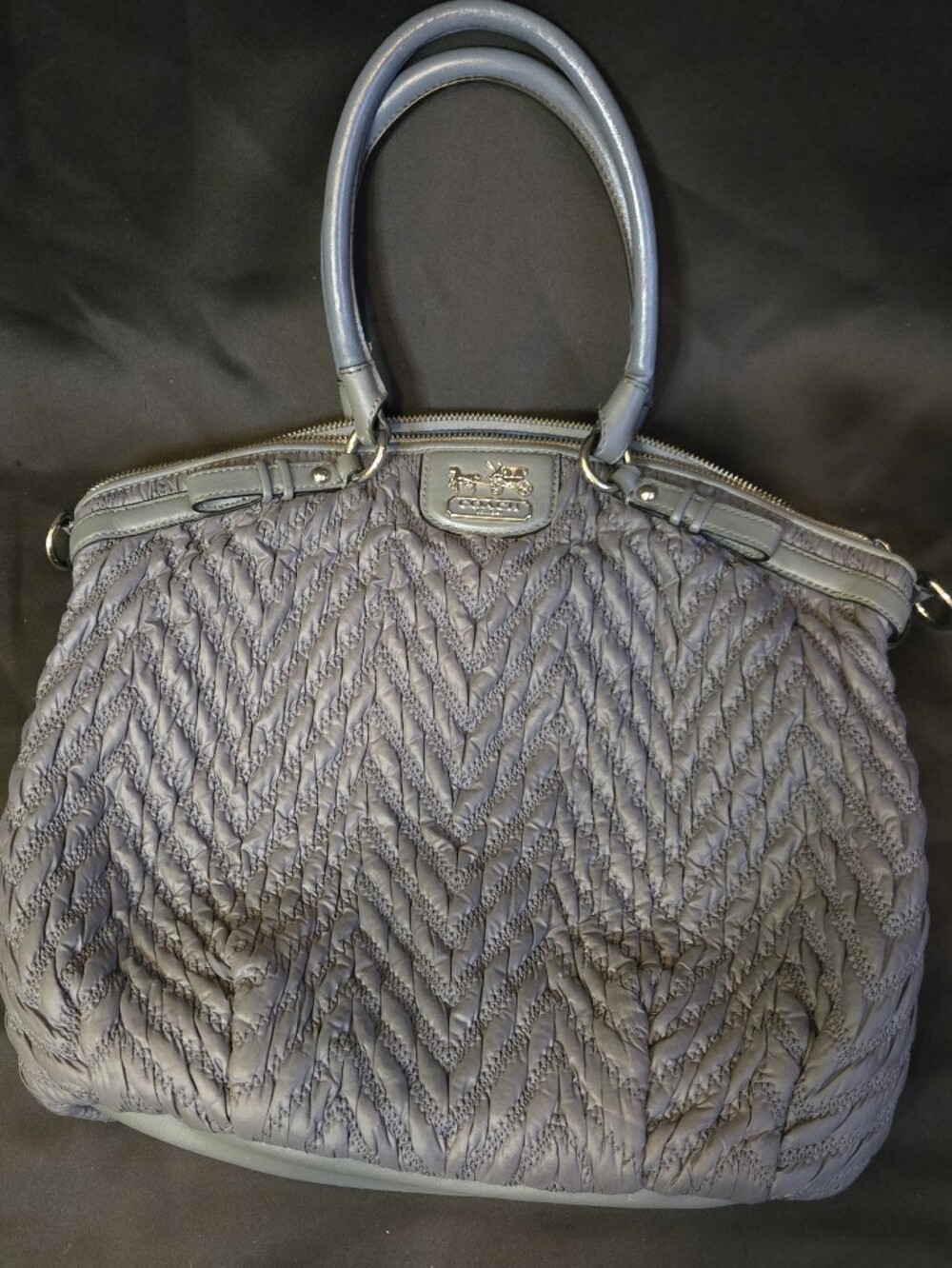 Coach 70th Anniversary Madison Quilted Chevron bag.